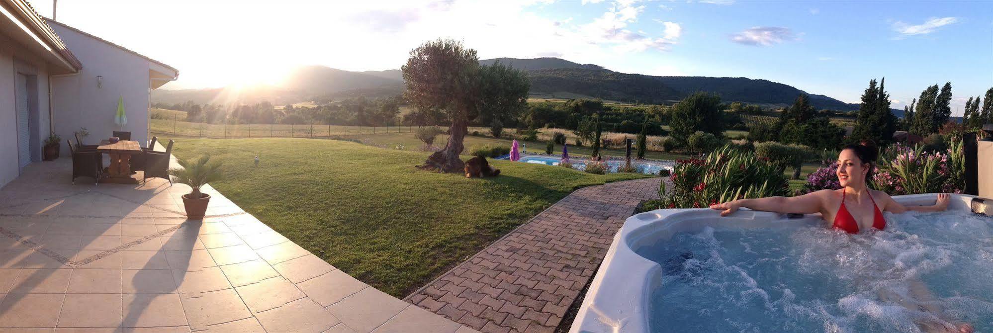 Relais De L'Alsou- Piscine Panzió Labastide-en-Val Kültér fotó